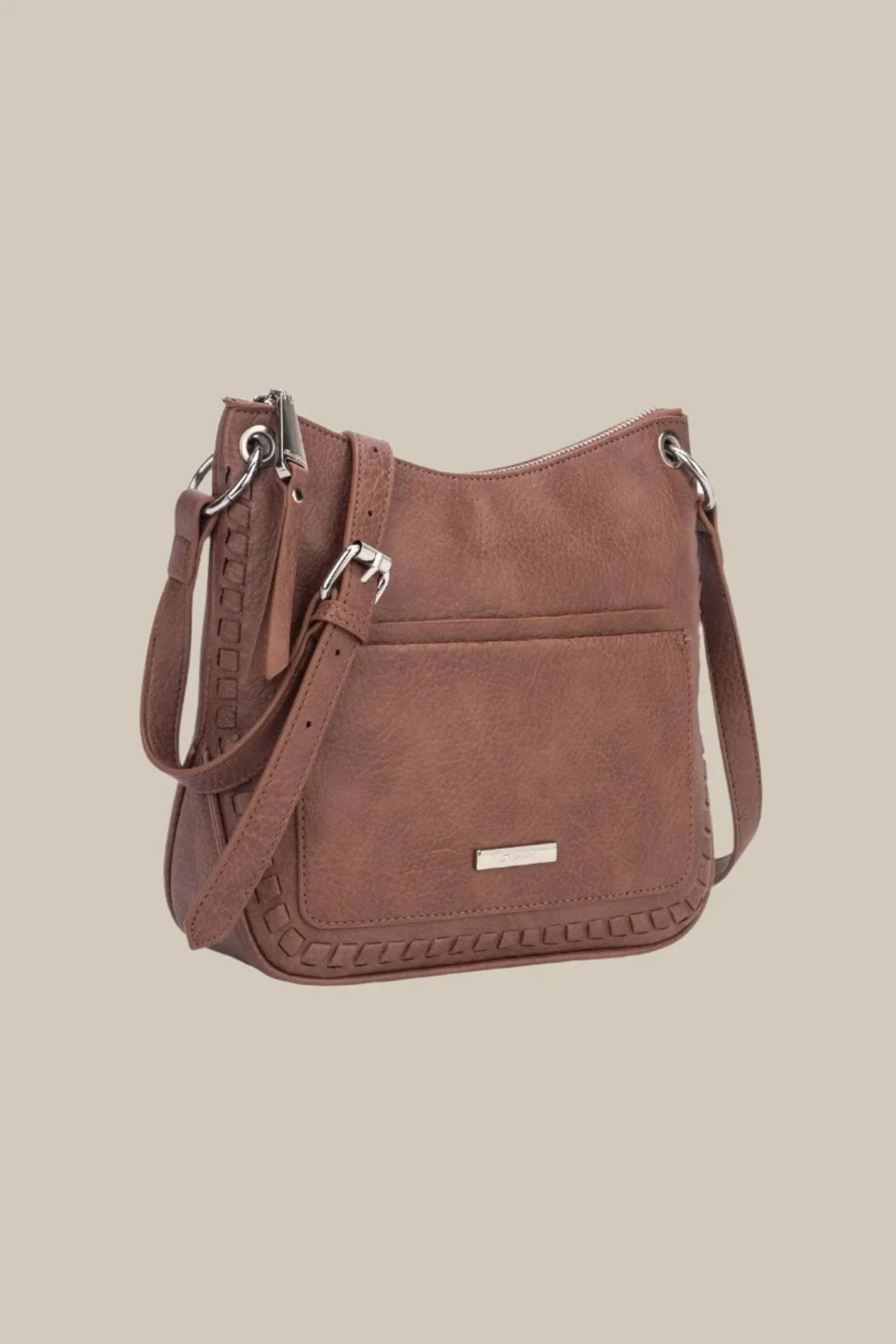 Light Brown Raven Crossbody Bag