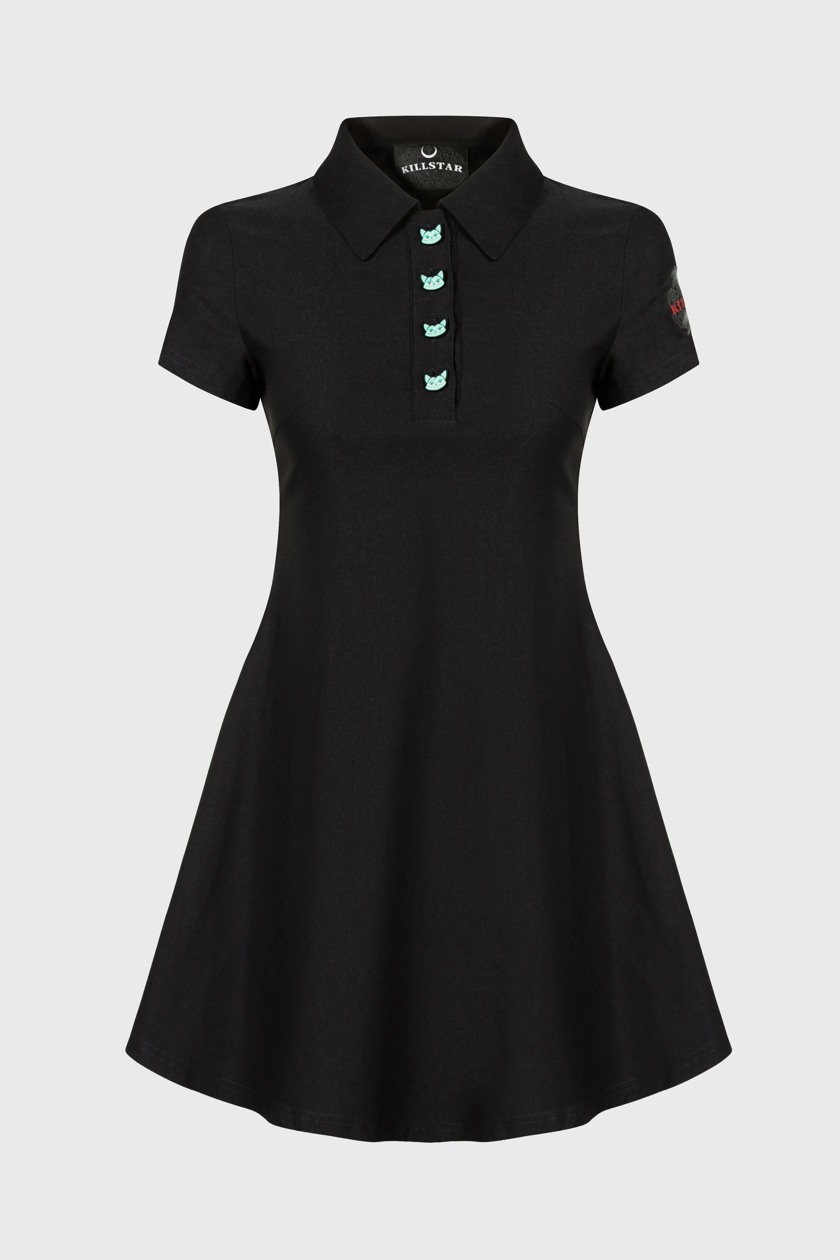 Vampurr Collar Black Dress