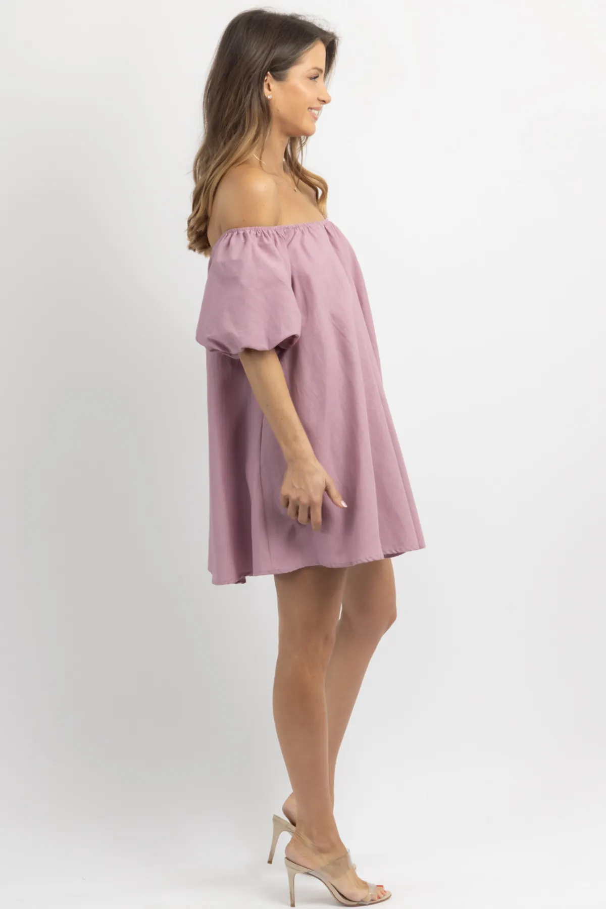 LILAC LANE OFF-SHOULDER MINI DRESS *BACK IN STOCK*