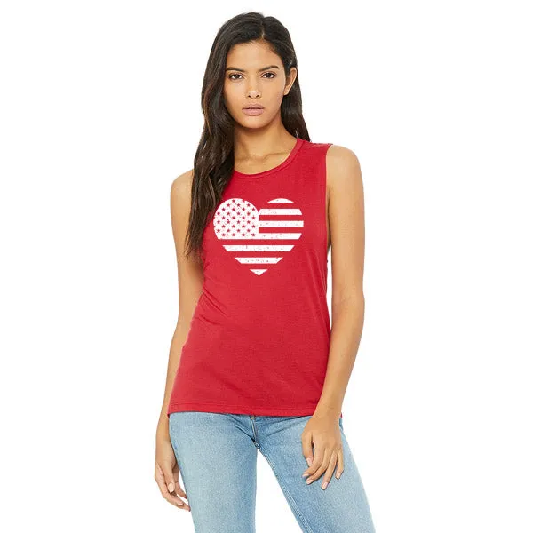 Love USA Ladies Muscle Tank