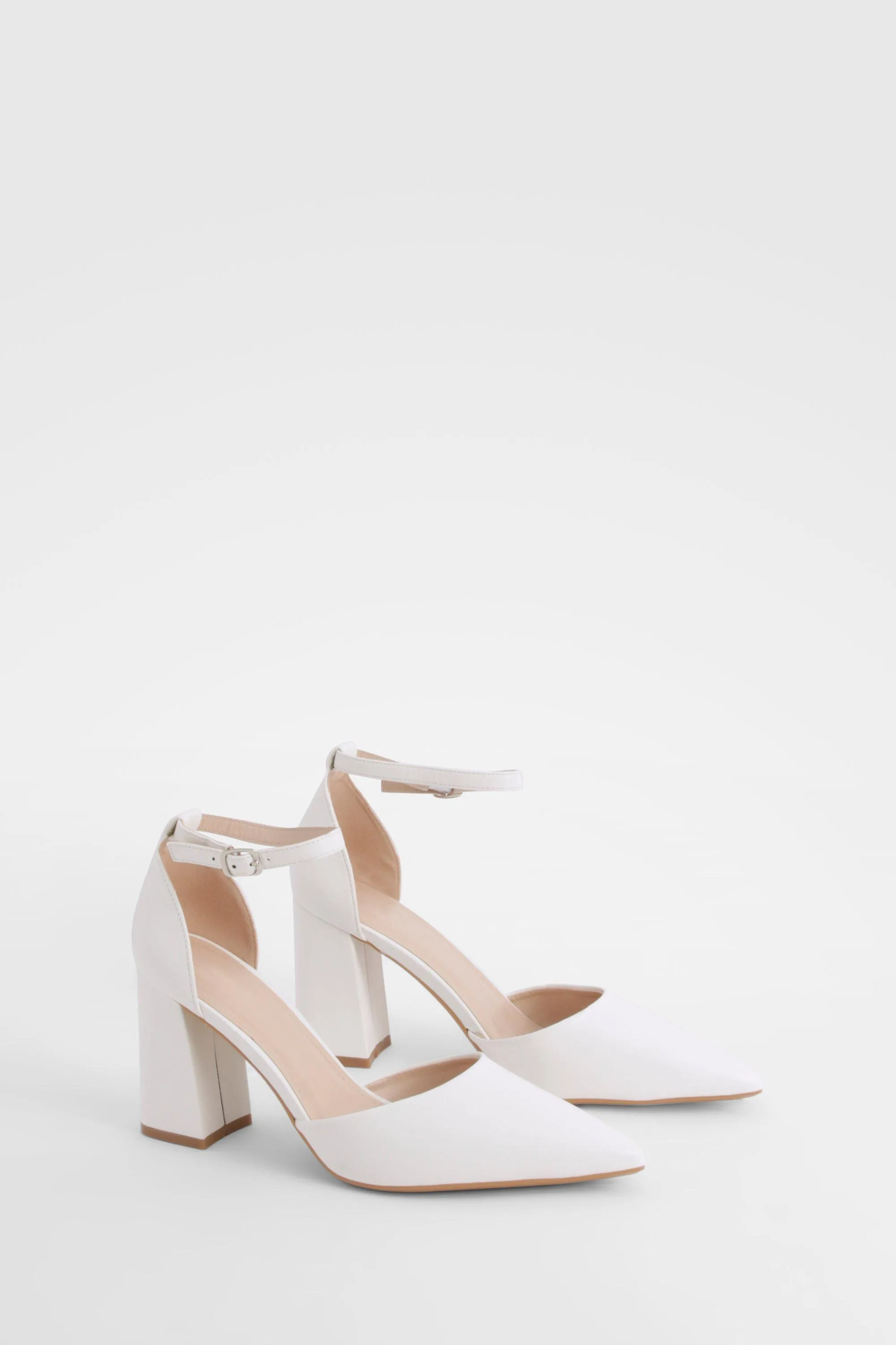 Low Block Court Heels