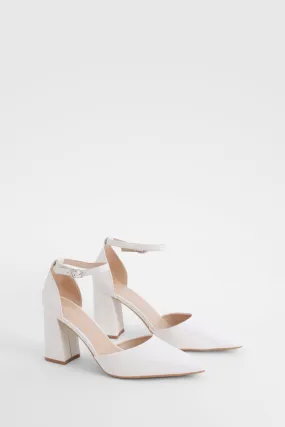 Low Block Court Heels