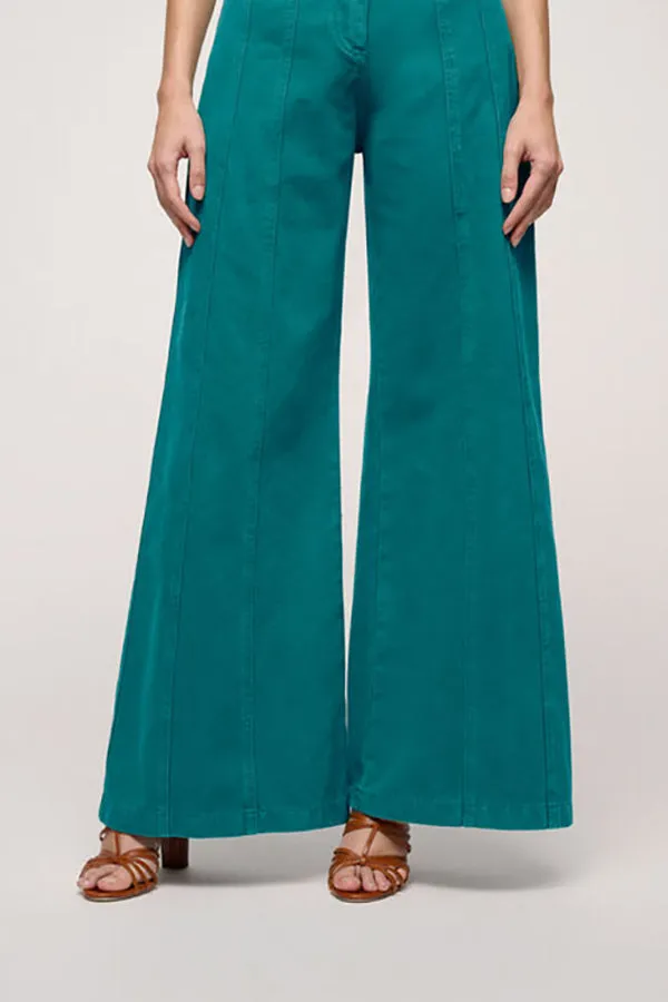 Luisa Spagnoli ARENARIA GREEN FLARE TROUSERS