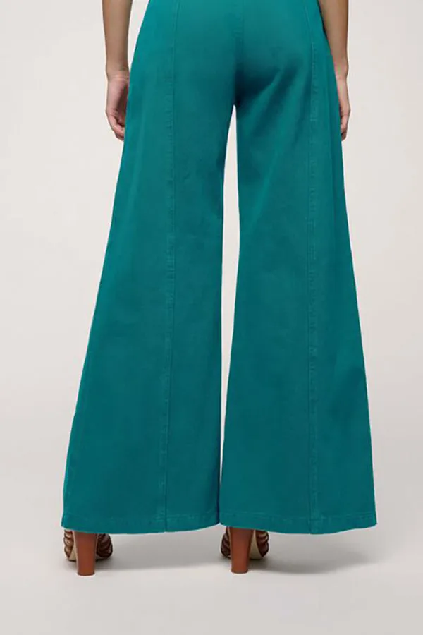 Luisa Spagnoli ARENARIA GREEN FLARE TROUSERS