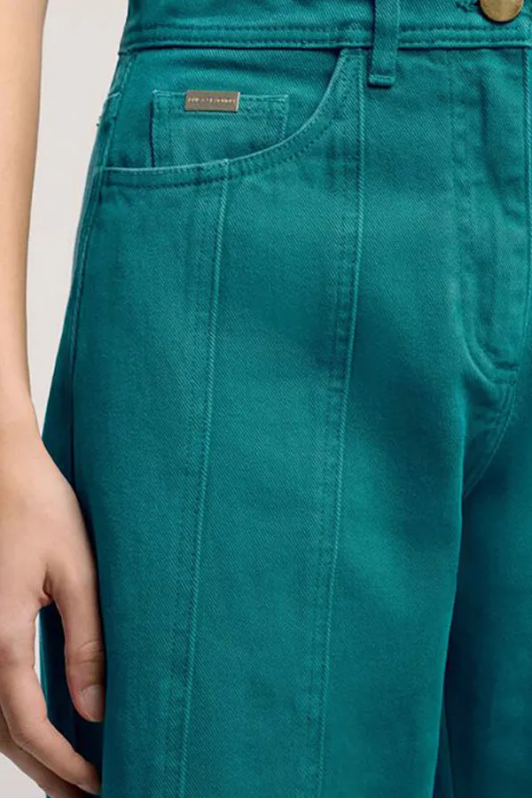 Luisa Spagnoli ARENARIA GREEN FLARE TROUSERS