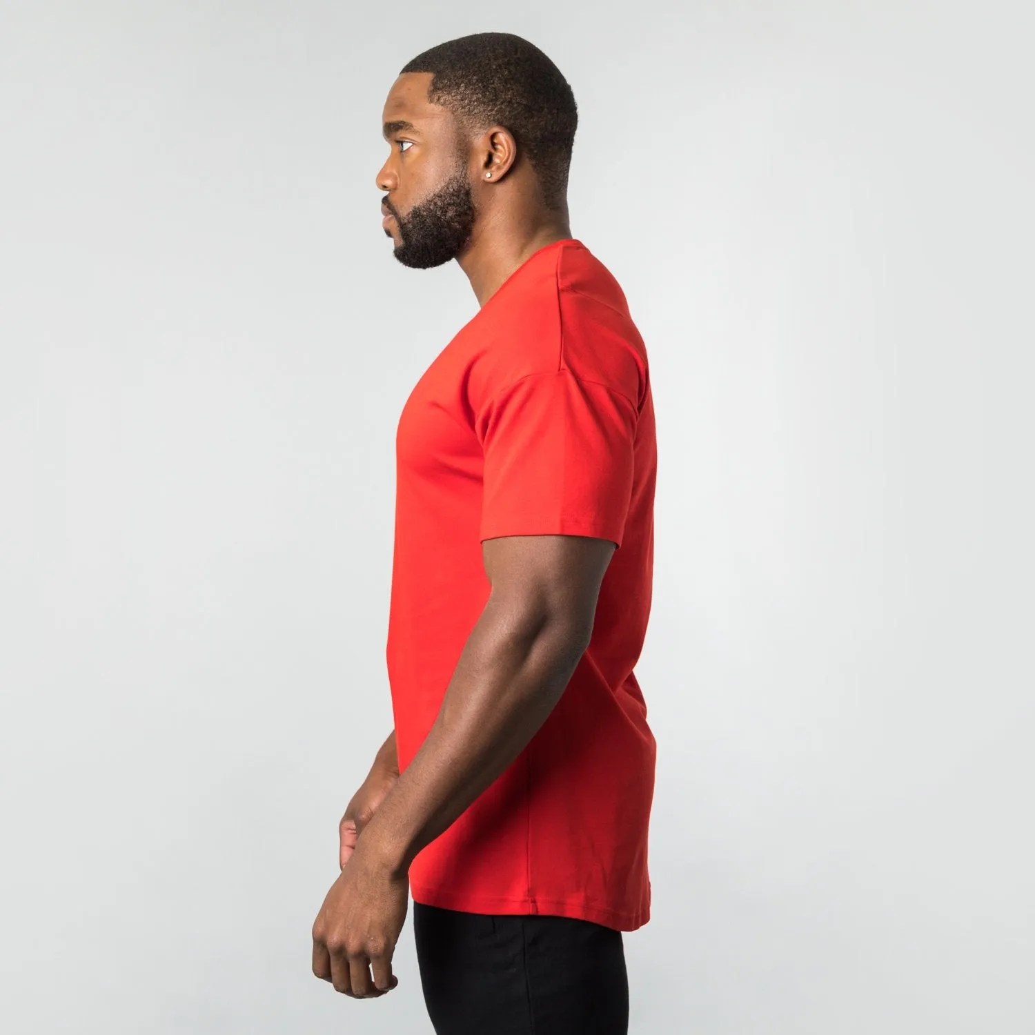 LUX Dropped Shoulder Tee - Lava