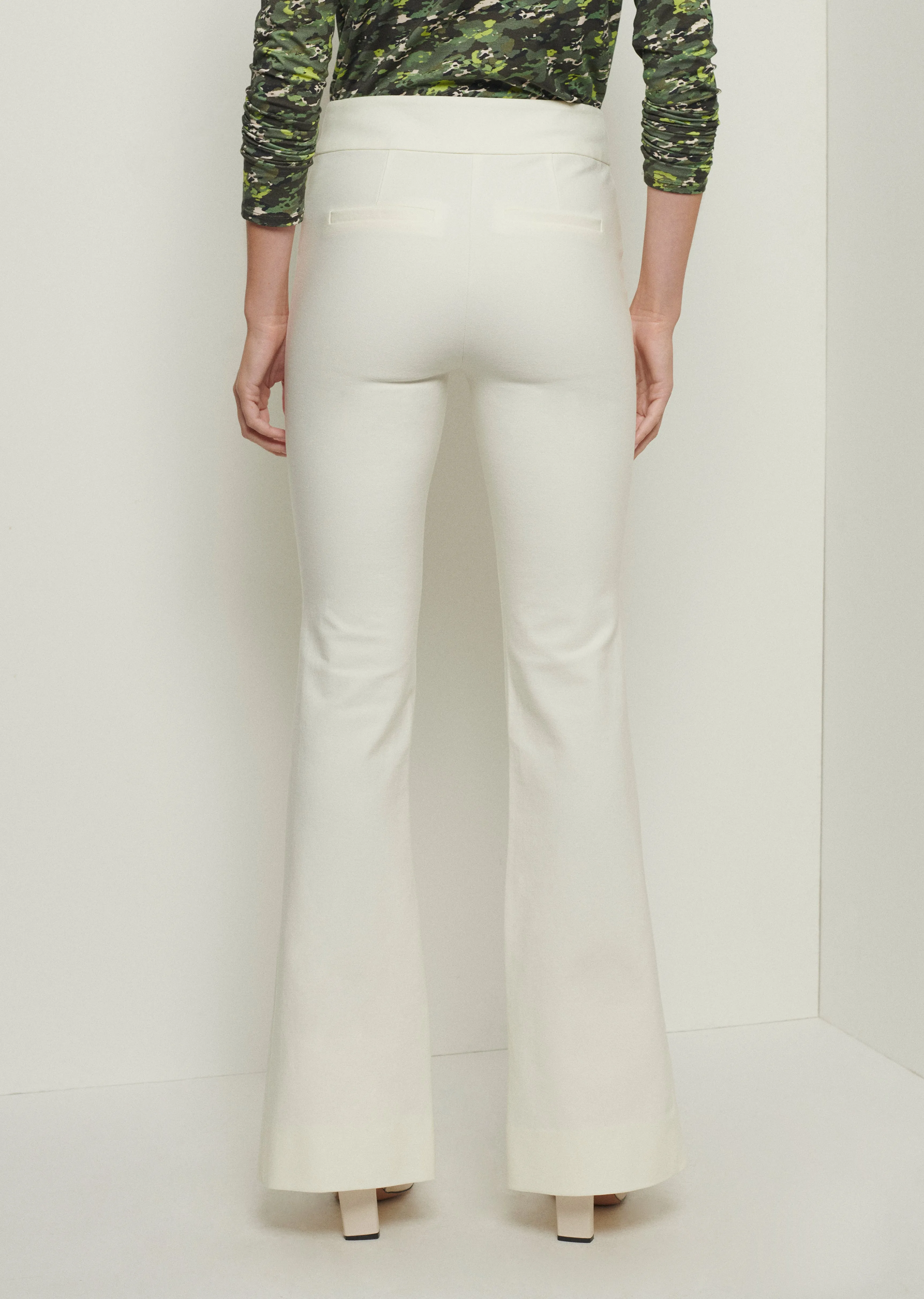 Maeve Front Slit Trousers - Soft White