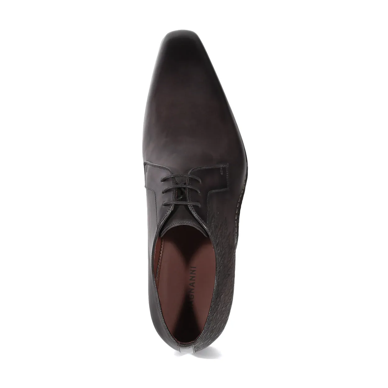 Men's Gray Laser Print Derby Oxfords