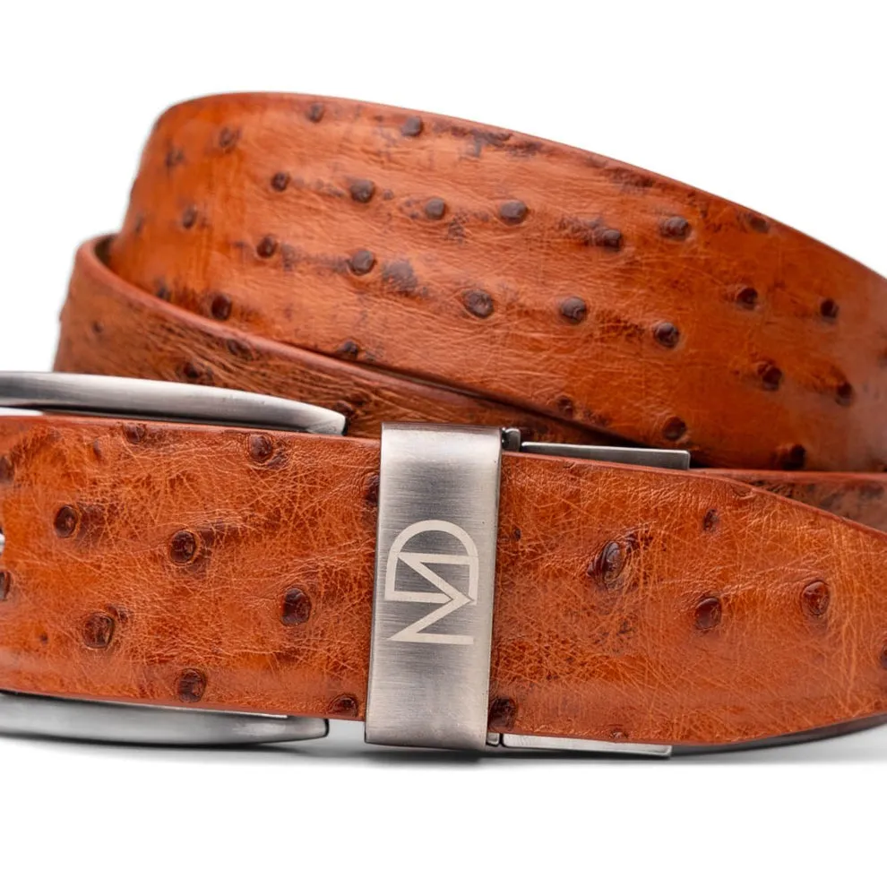 Marco Di Milano EST 102 Genuine Exotic Ostrich Men's Belts (MDMB1037)