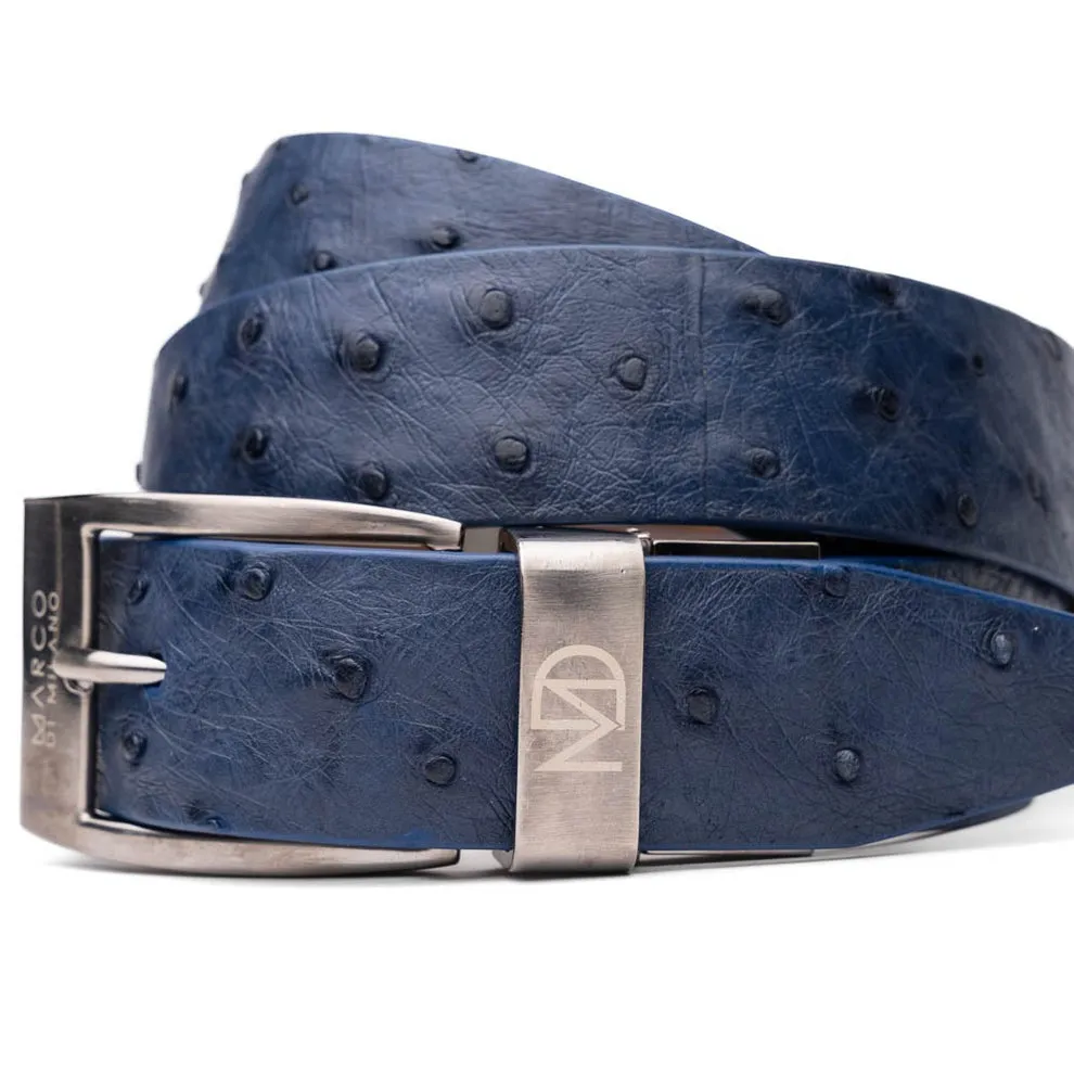 Marco Di Milano EST 102 Genuine Exotic Ostrich Men's Belts (MDMB1037)