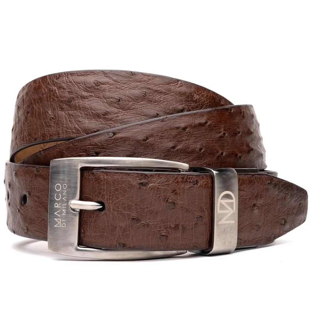 Marco Di Milano EST 102 Genuine Exotic Ostrich Men's Belts (MDMB1037)