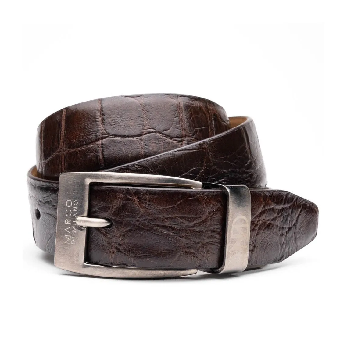 Marco Di Milano EST.105 Genuine Exotic Alligator Men's Belts (MDMB1044)