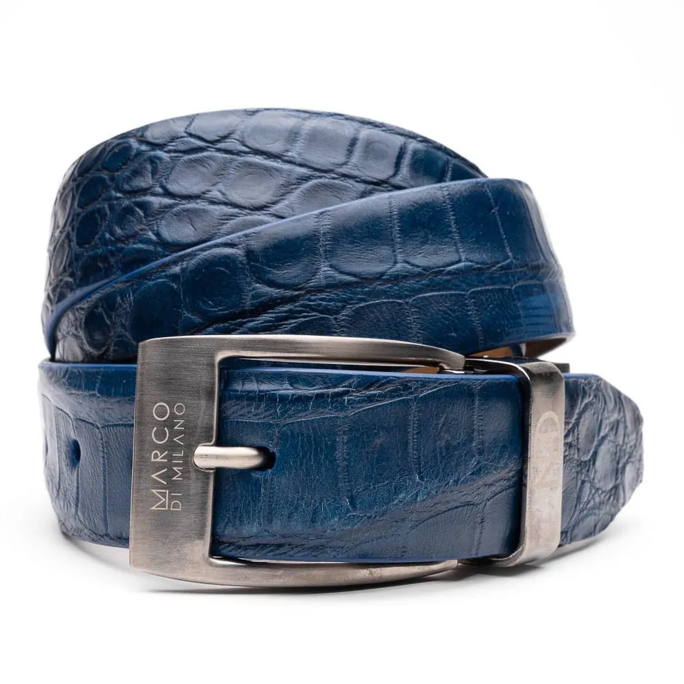 Marco Di Milano EST.105 Genuine Exotic Alligator Men's Belts (MDMB1044)