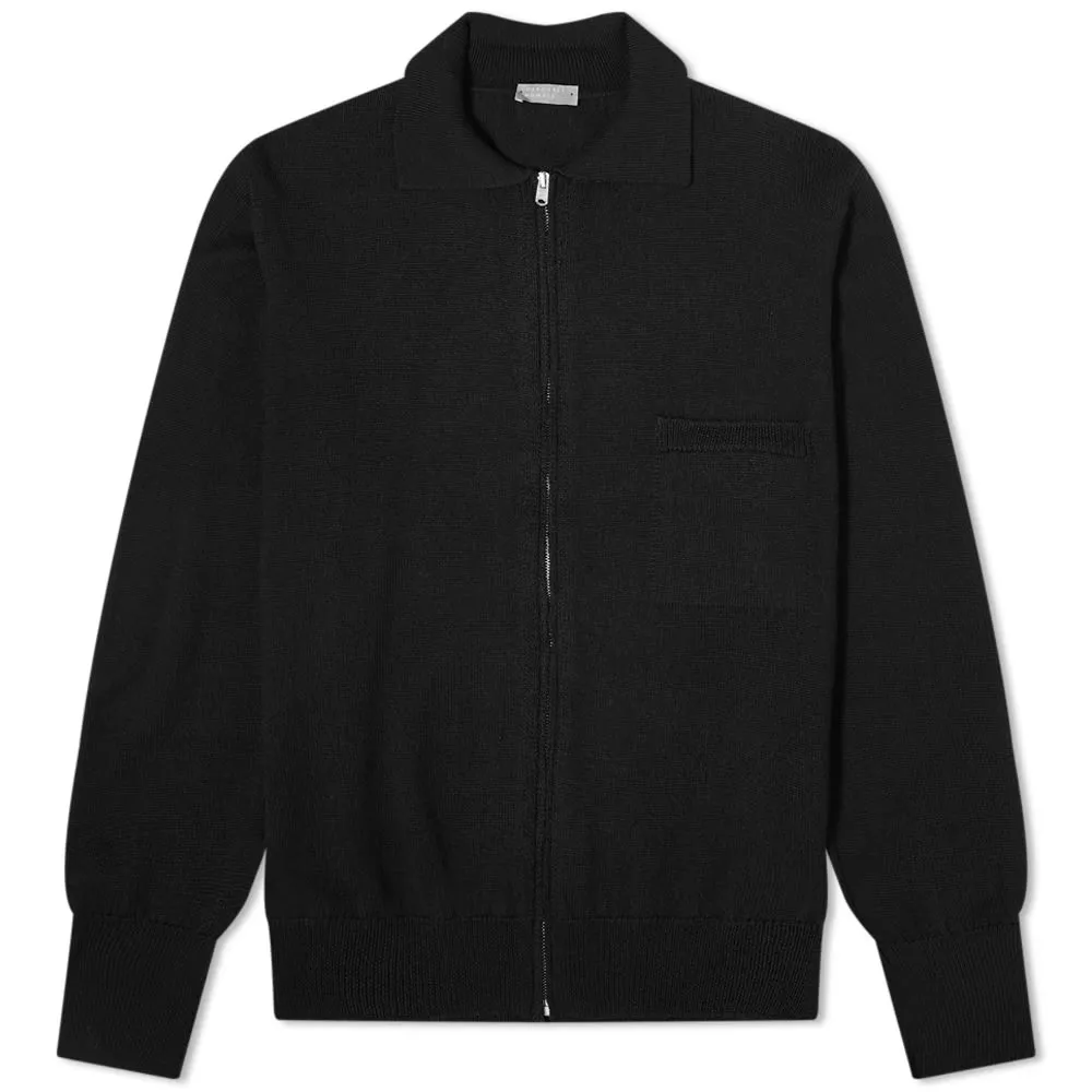 Margaret Howell Polo Neck Cardigan Black