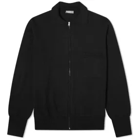 Margaret Howell Polo Neck Cardigan Black