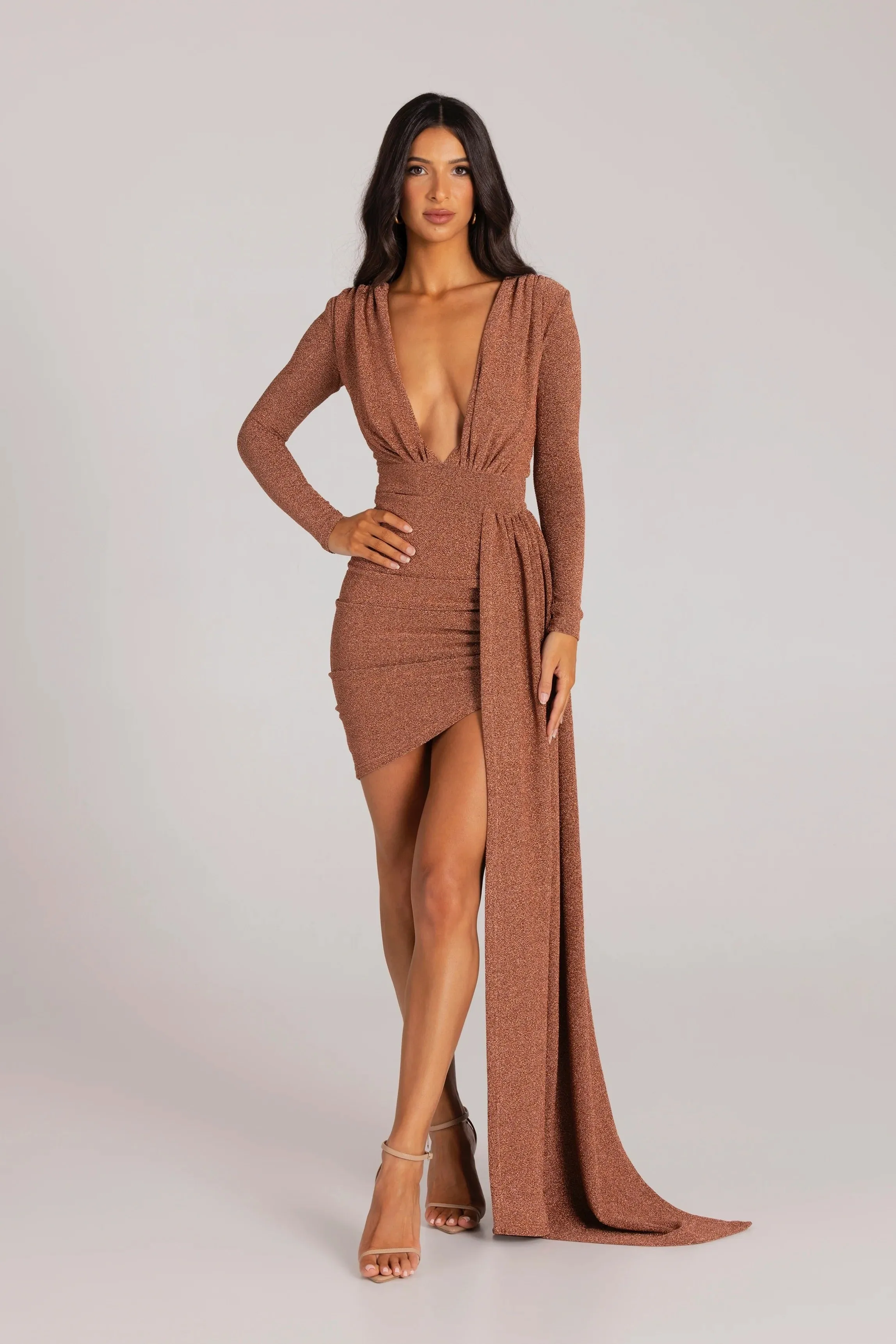 Bronze Foil Mariya Dress