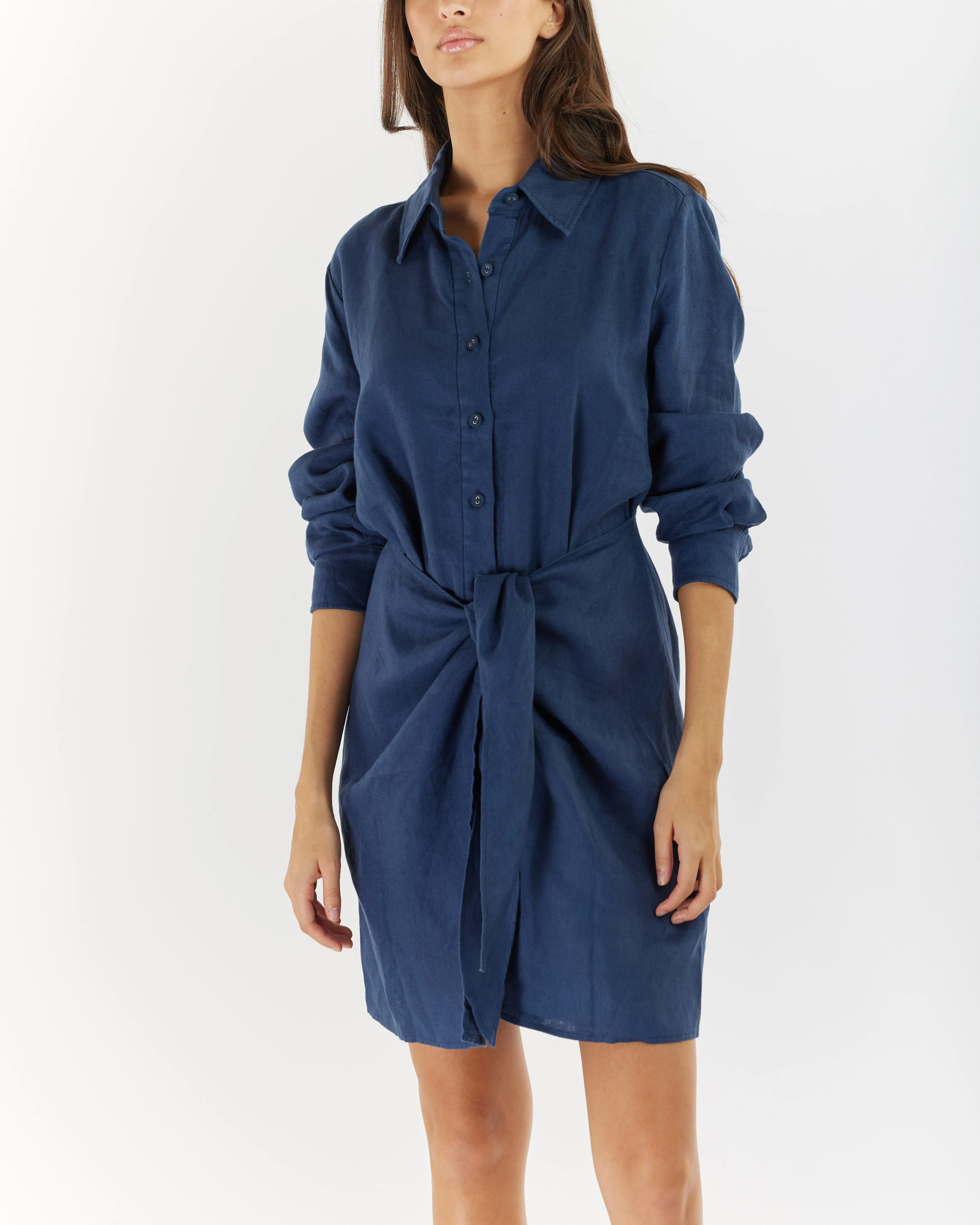 Marseille Linen Blouse Dress