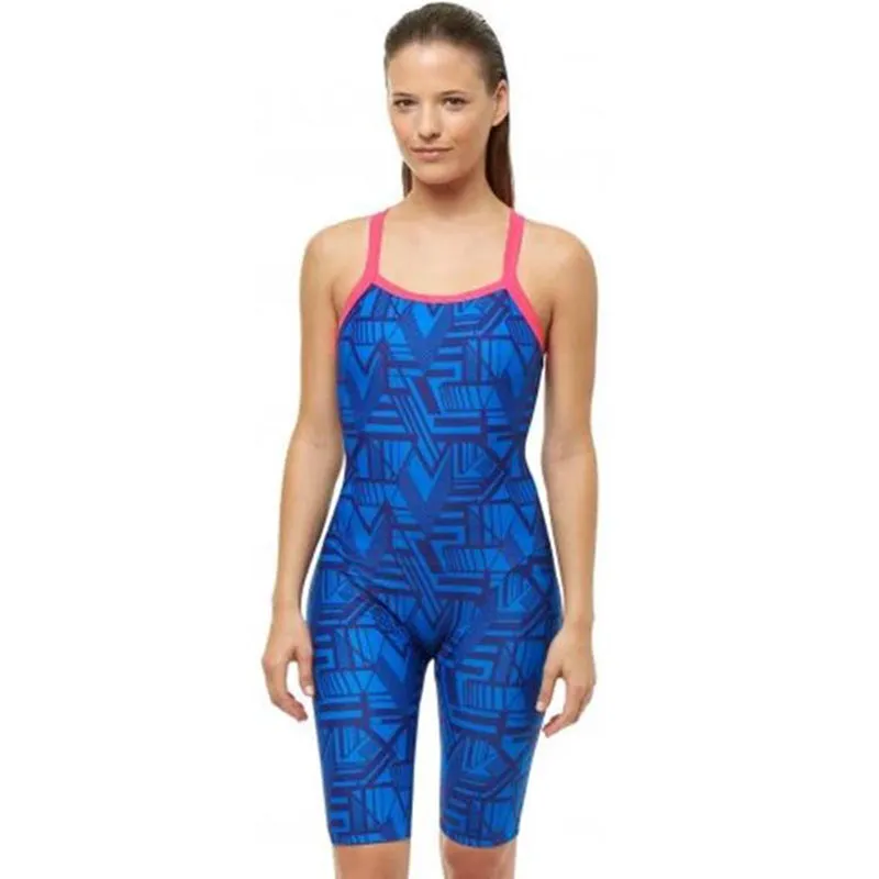 Maru Ladies Swimwear - Blueprint Pacer Legsuit - Blue