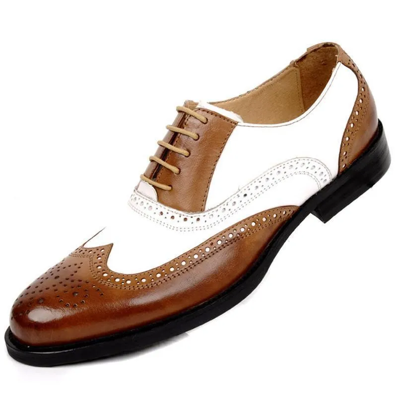 Men Oxfords, Genuine Leather, Vintage, Black, Brown