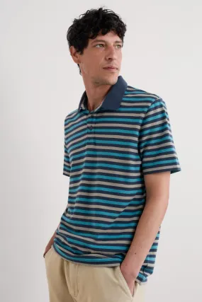 Men's Ballan Stripe Jersey Polo (GOTS)