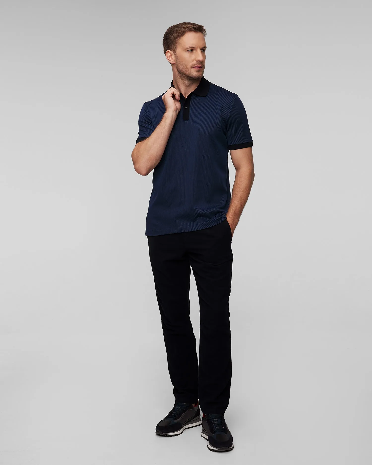 Men's navy blue polo shirt Hugo Boss H-Parlay 50518563-404