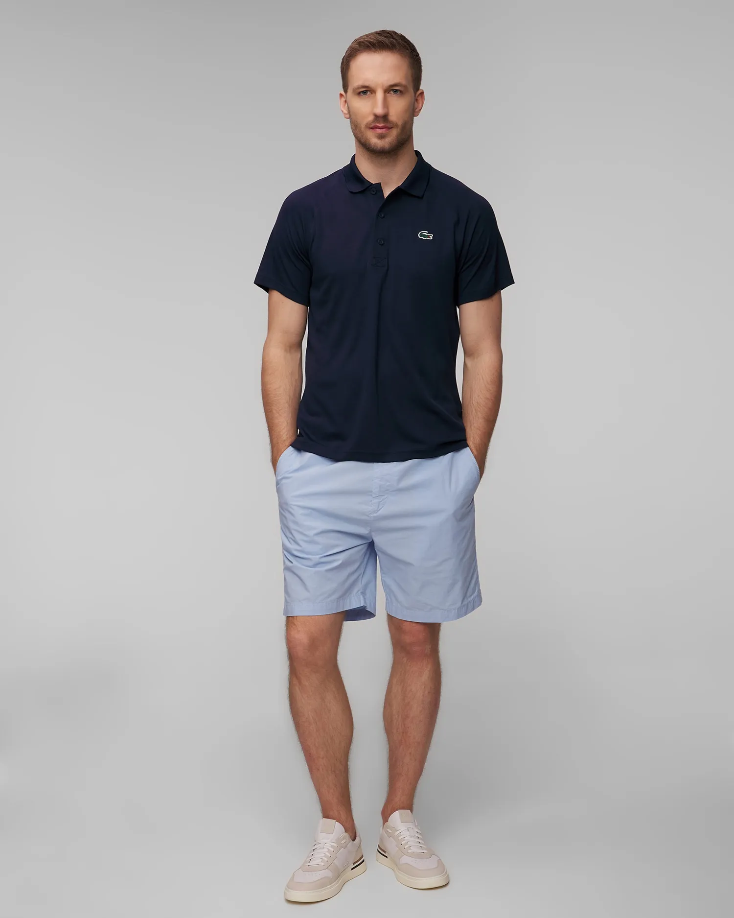 Men's navy blue technical polo Lacoste DH3201 dh3201-166