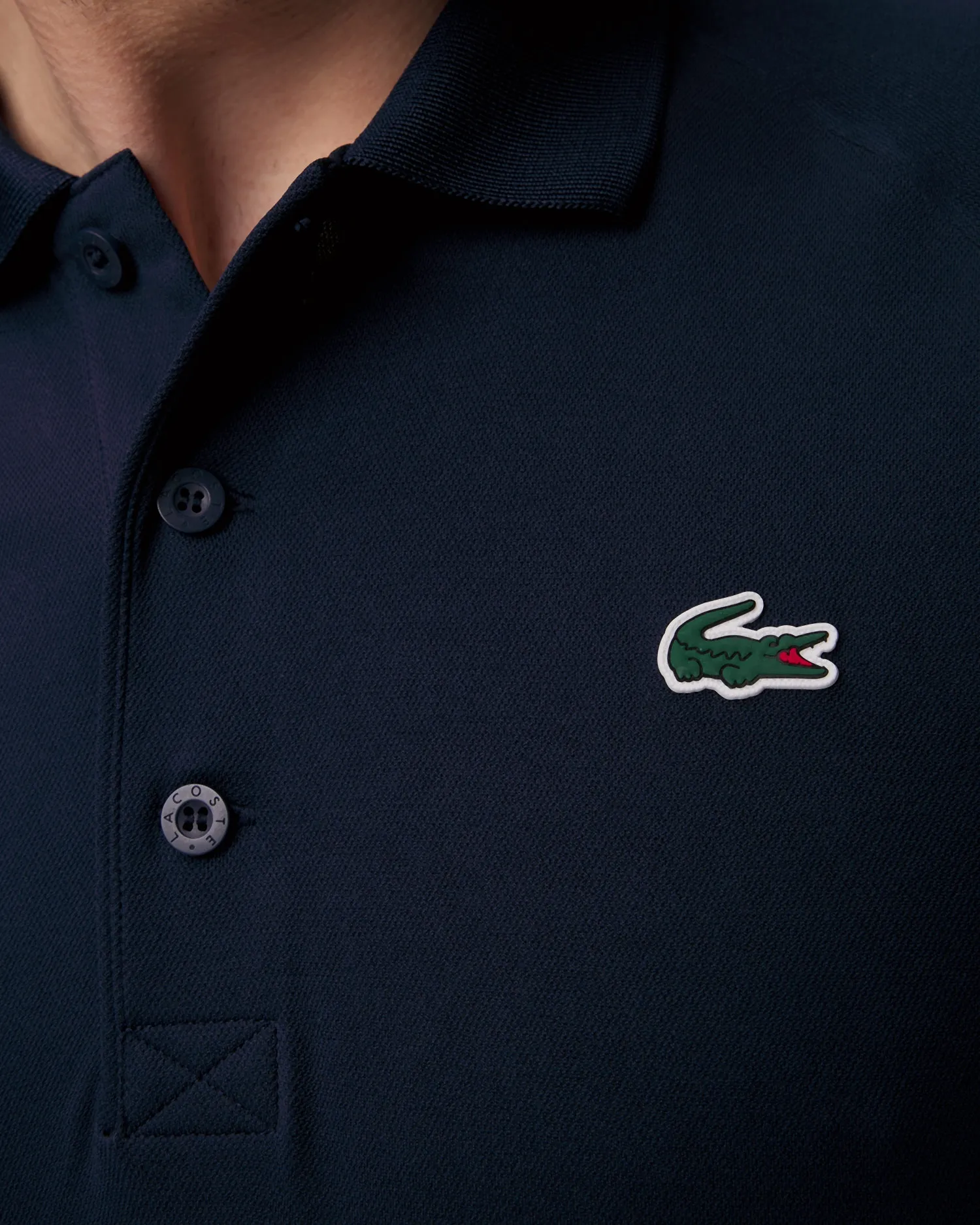 Men's navy blue technical polo Lacoste DH3201 dh3201-166