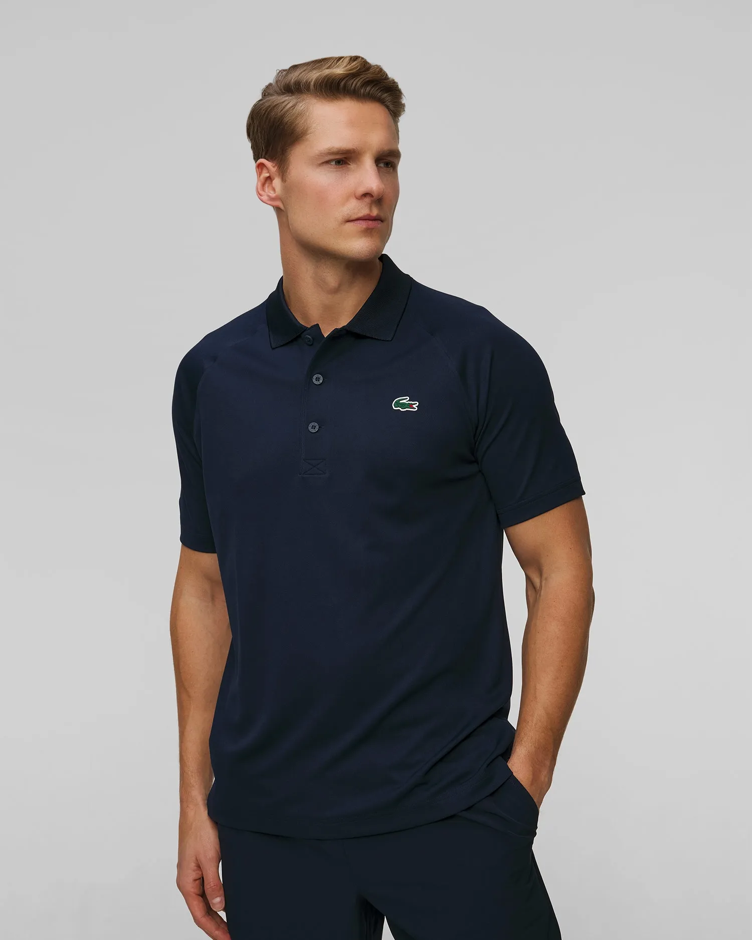 Men's navy blue technical polo Lacoste DH3201 dh3201-166