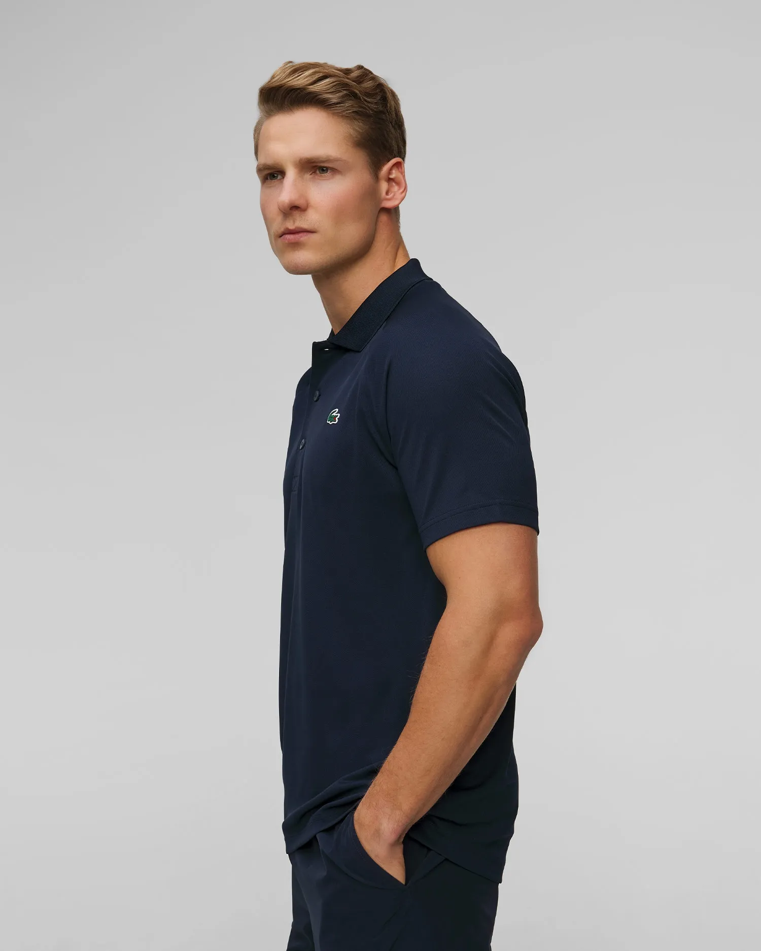 Men's navy blue technical polo Lacoste DH3201 dh3201-166