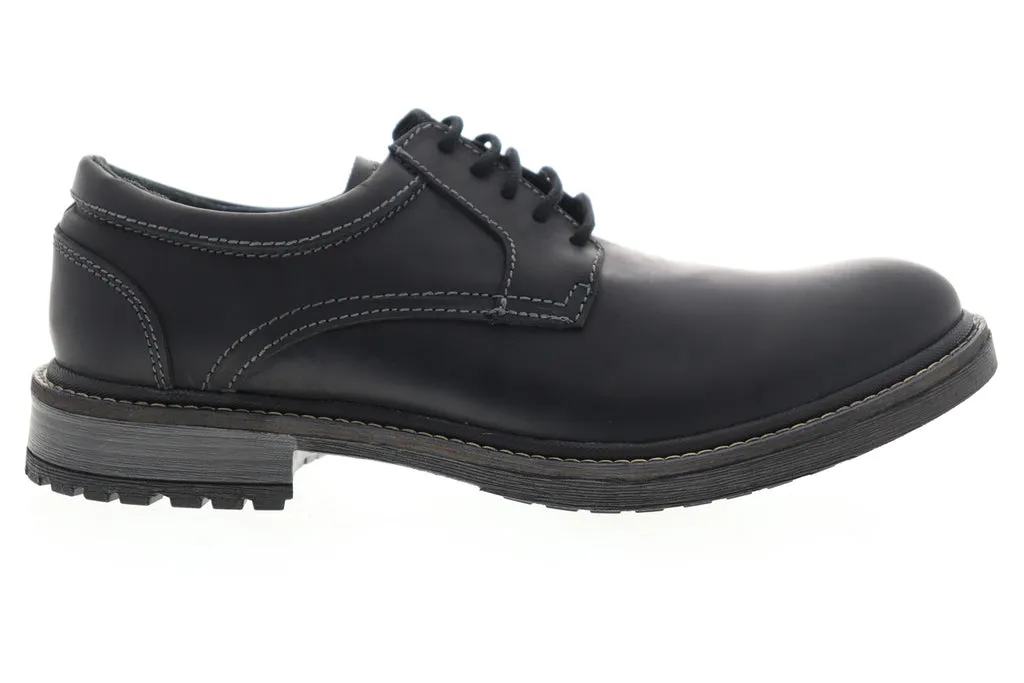 Men's Black Leather Low Top Lace Up Oxfords by GBX Pyne