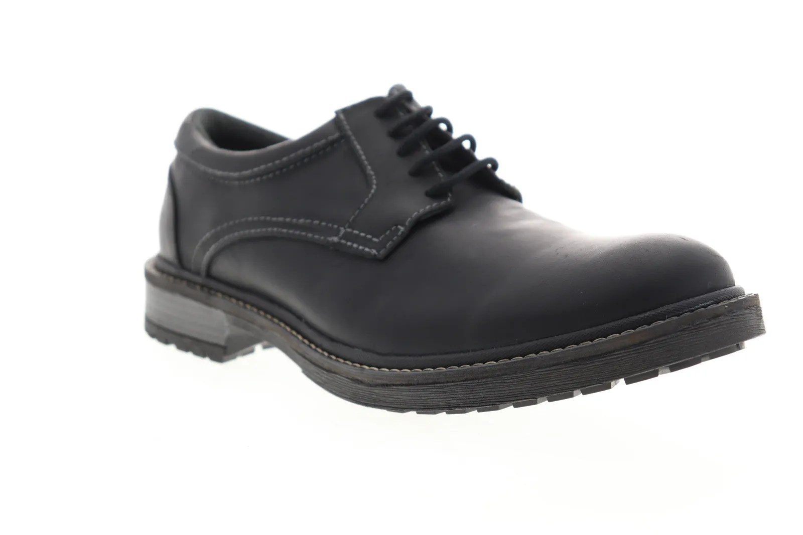 Men's Black Leather Low Top Lace Up Oxfords by GBX Pyne