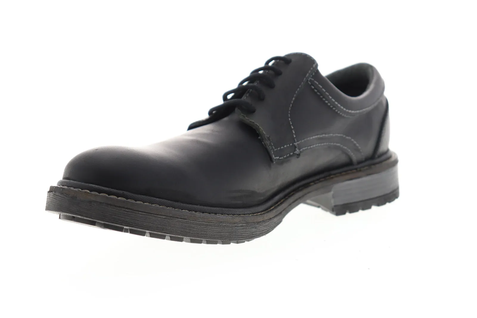 Men's Black Leather Low Top Lace Up Oxfords by GBX Pyne