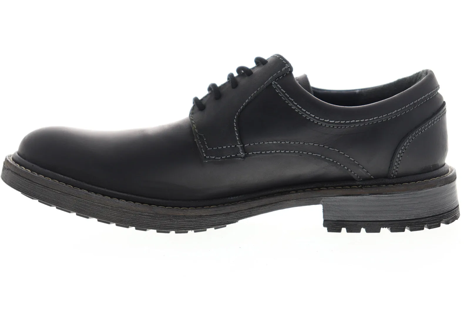 Men's Black Leather Low Top Lace Up Oxfords by GBX Pyne