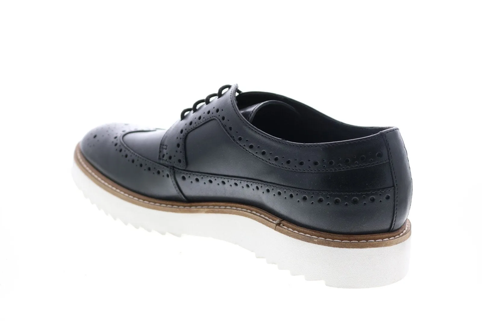 Mens Black Leather Wingtip & Brogue Oxford Shoes by Clarks Ernest Limit