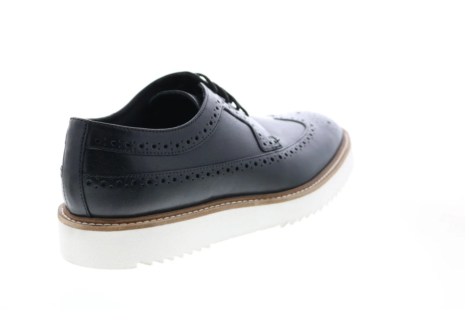 Mens Black Leather Wingtip & Brogue Oxford Shoes by Clarks Ernest Limit