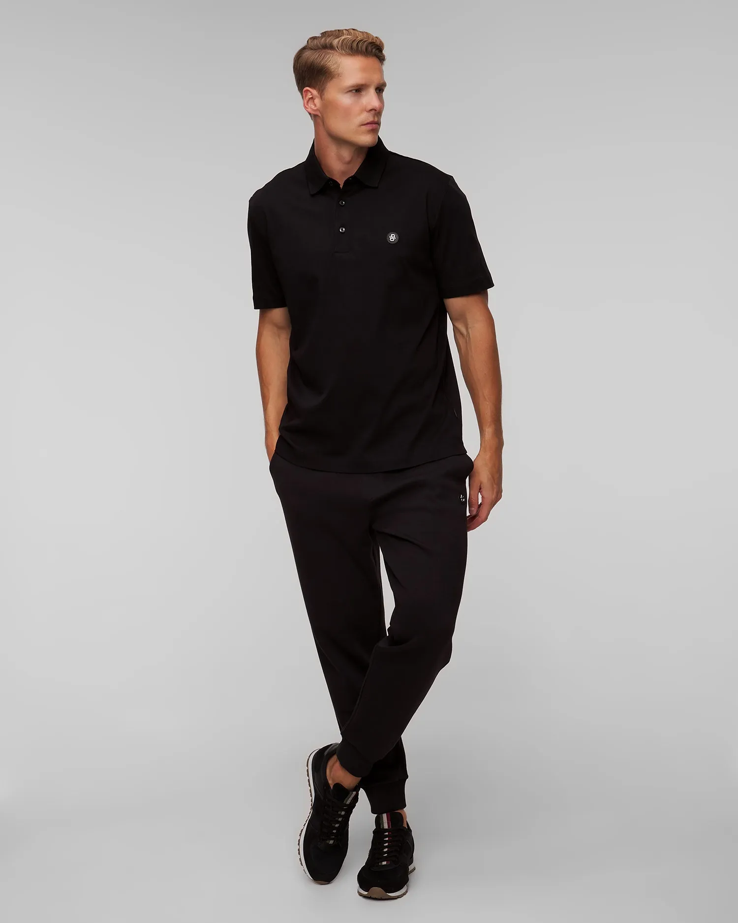 Men’s black polo Black Hugo Boss C-Parris 50520297-1