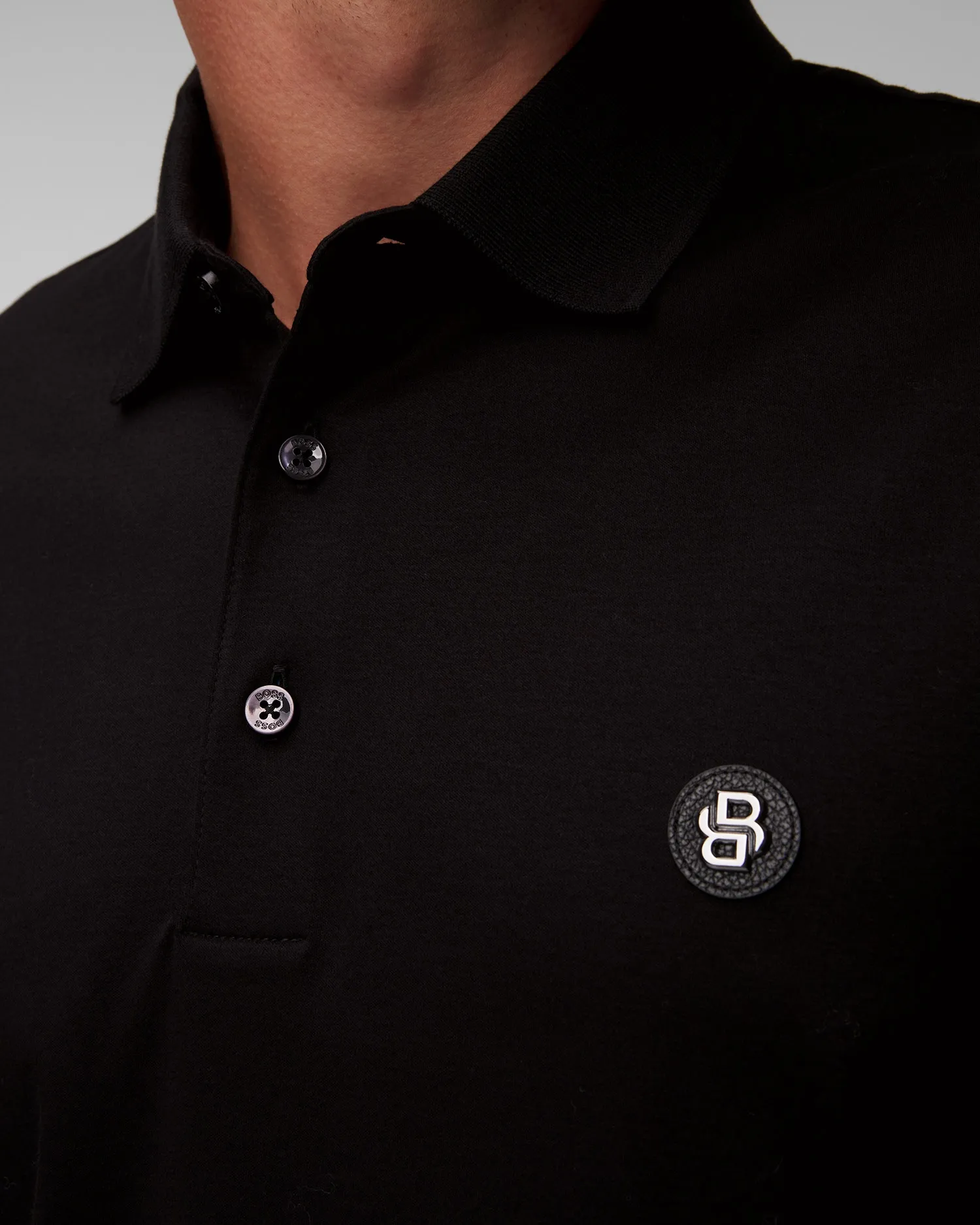 Men’s black polo Black Hugo Boss C-Parris 50520297-1