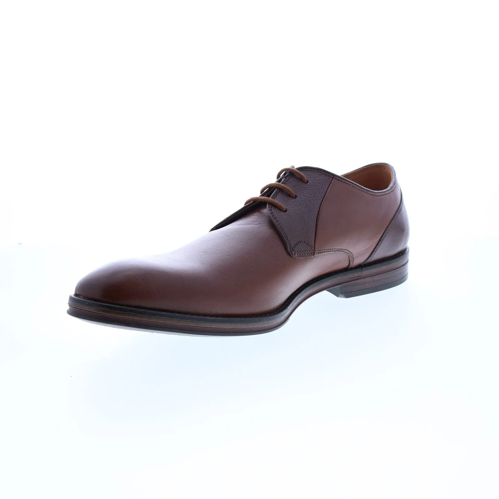 Mens Brown Wide Plain Toe Oxford Shoes by Clarks Citi Stride