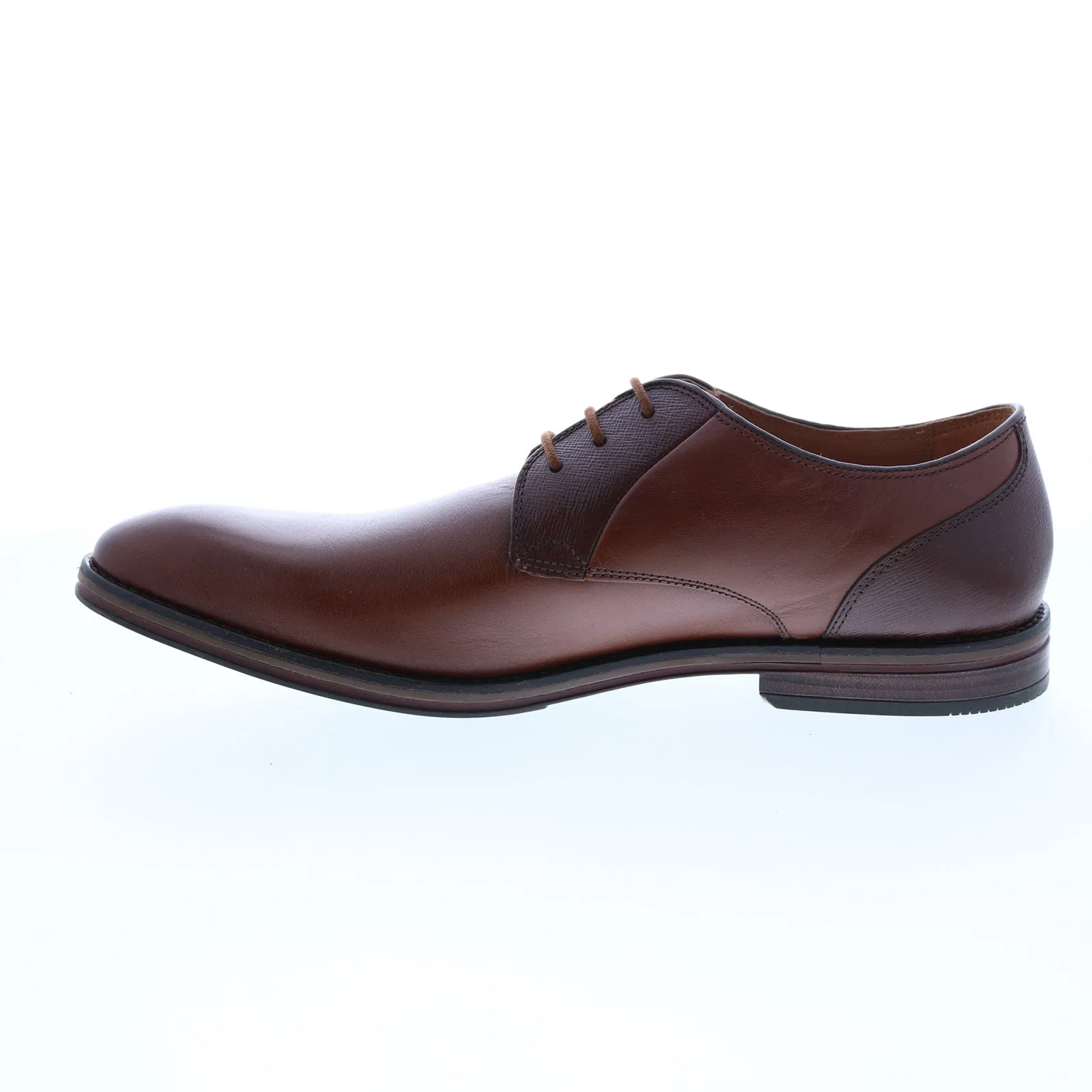 Mens Brown Wide Plain Toe Oxford Shoes by Clarks Citi Stride