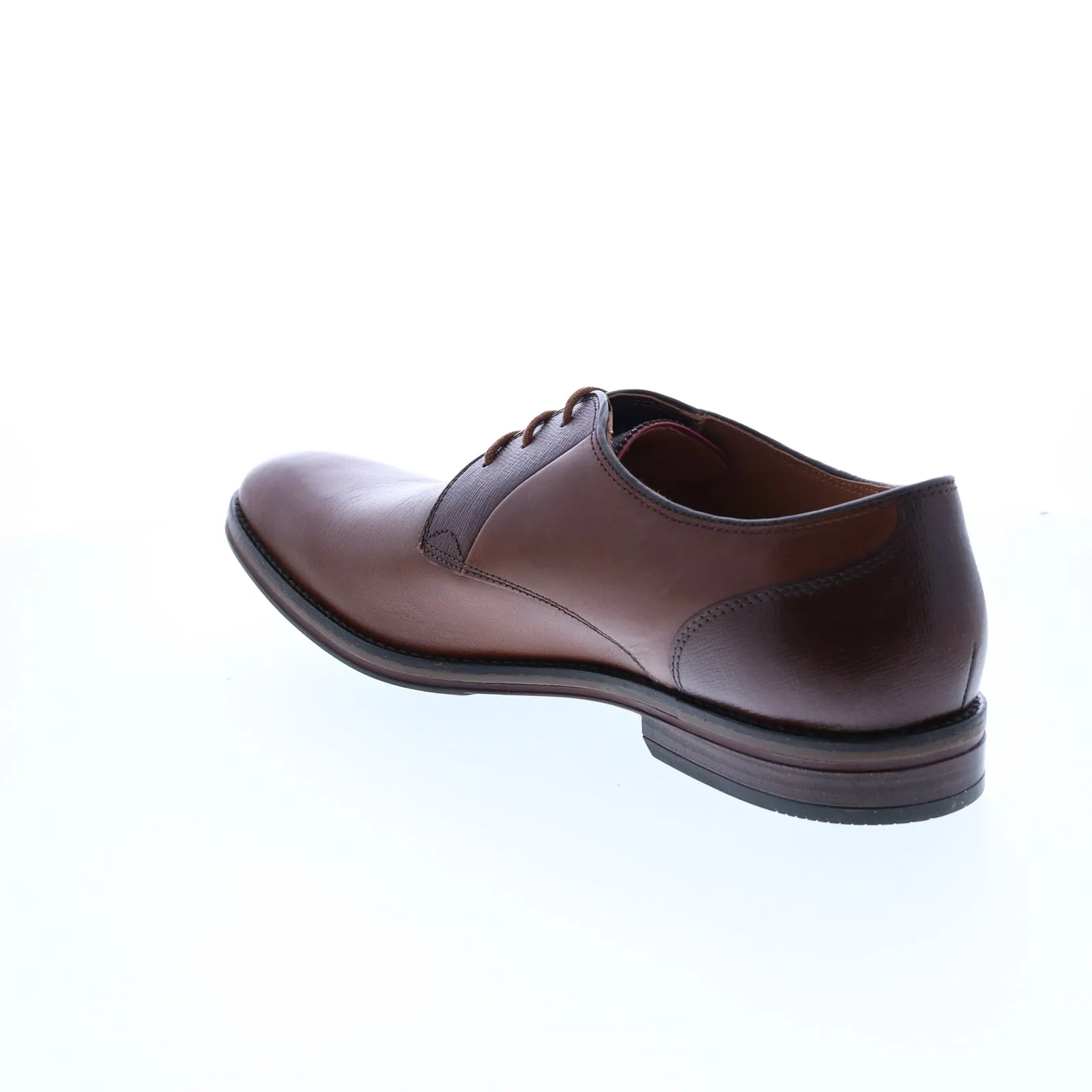 Mens Brown Wide Plain Toe Oxford Shoes by Clarks Citi Stride