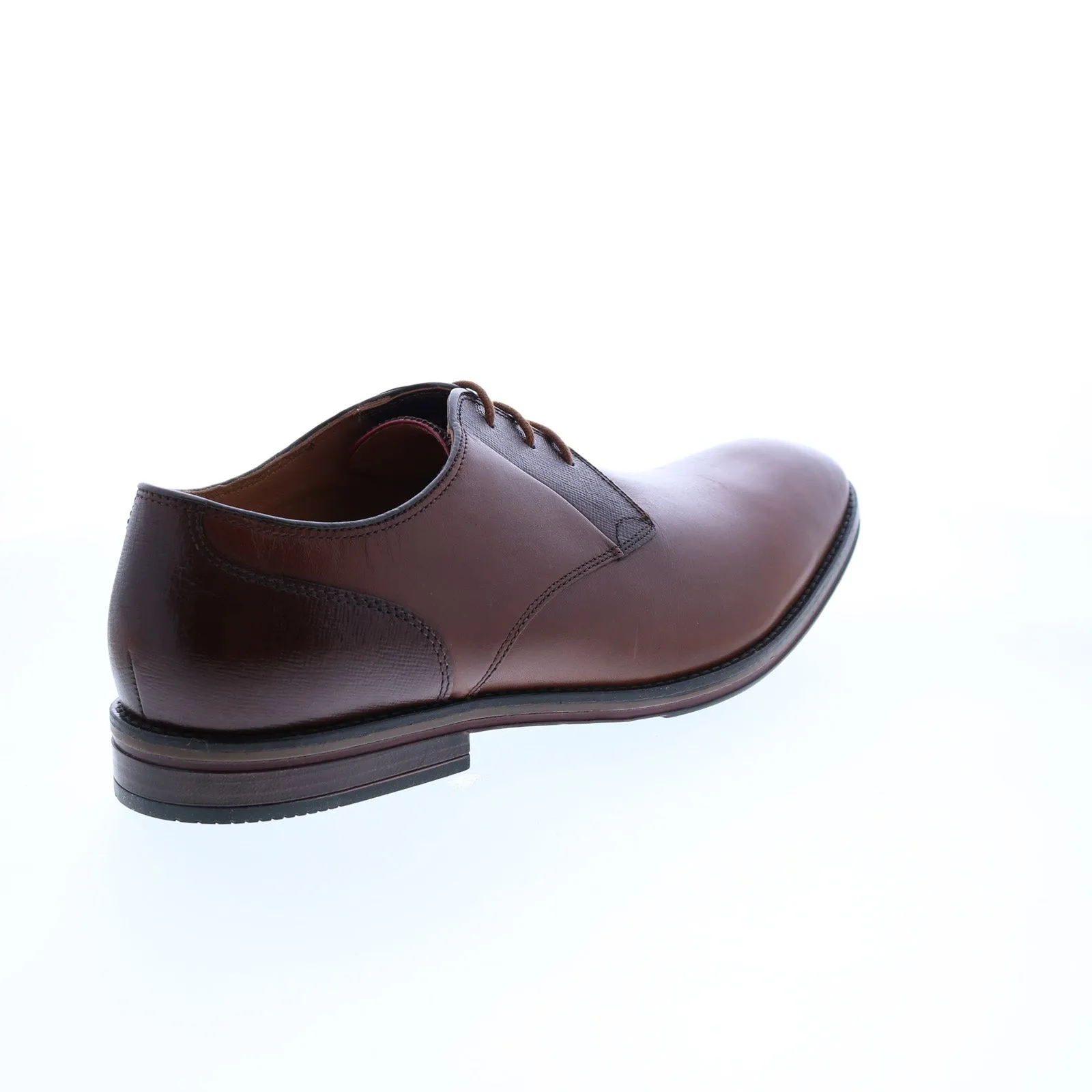 Mens Brown Wide Plain Toe Oxford Shoes by Clarks Citi Stride