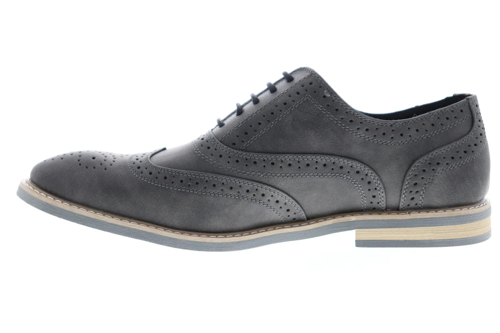 Mens Gray Wingtip Oxford Shoes by Kenneth Cole Unlisted