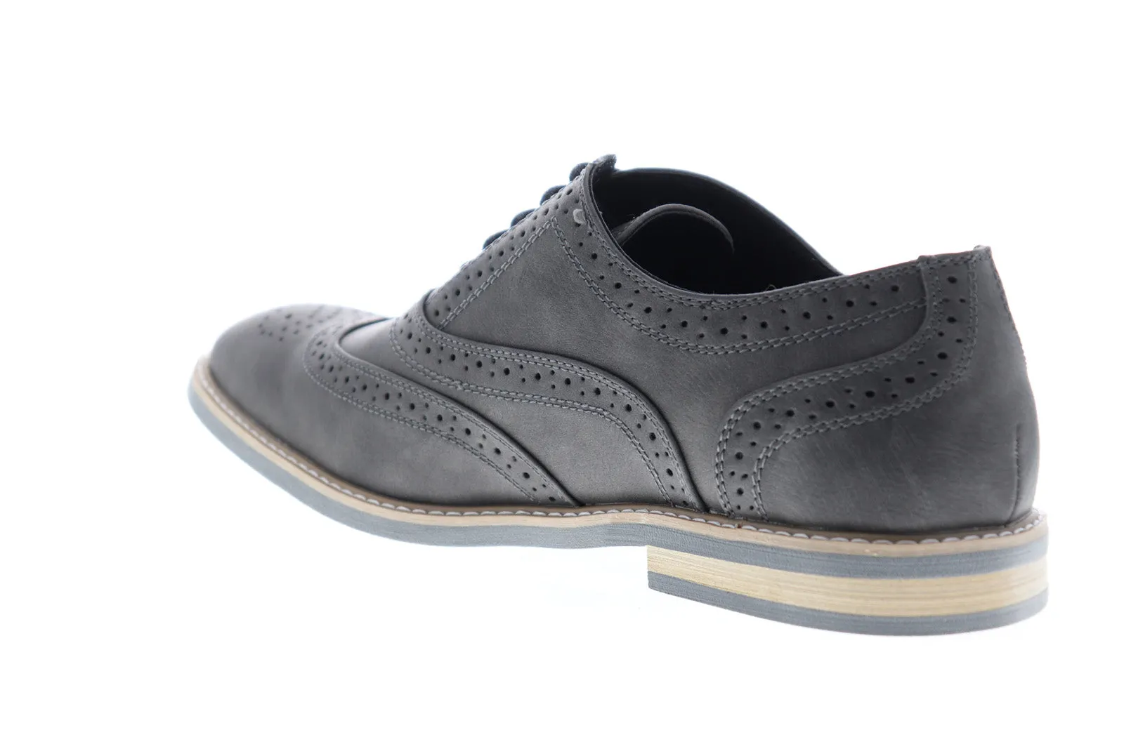 Mens Gray Wingtip Oxford Shoes by Kenneth Cole Unlisted