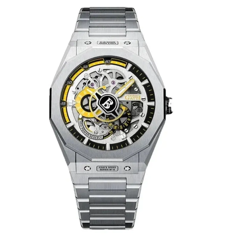 Men's Luxury Sapphire Stainless Steel Automatic Mechanical Wristwatch