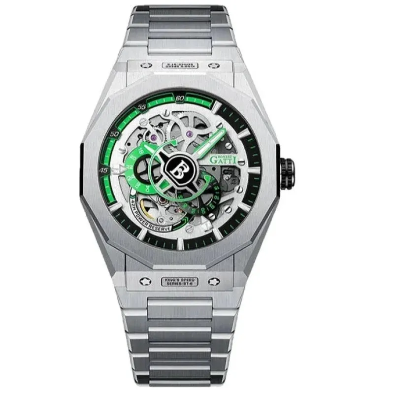 Men's Luxury Sapphire Stainless Steel Automatic Mechanical Wristwatch