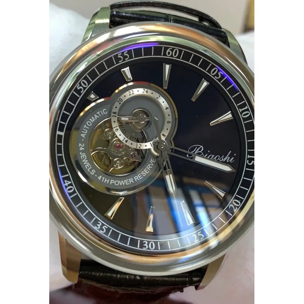 Men's Stainless Steel Luminous Sapphire Crystal Mechanical Wristwatches