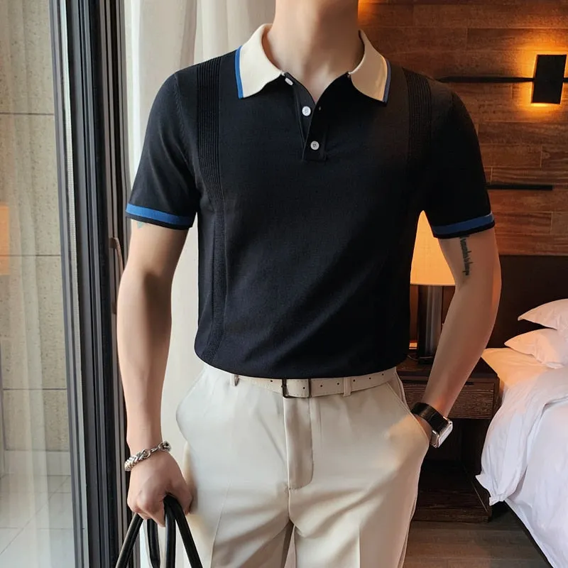 Summer Men's British Style Polo Shirt