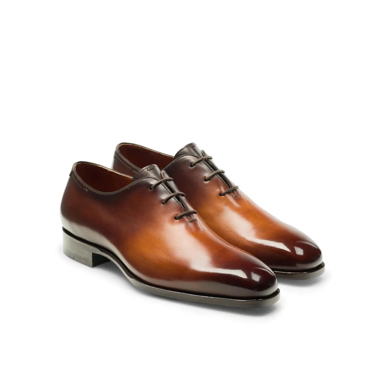 Men's Two-Tone Brown Leather Oxfords