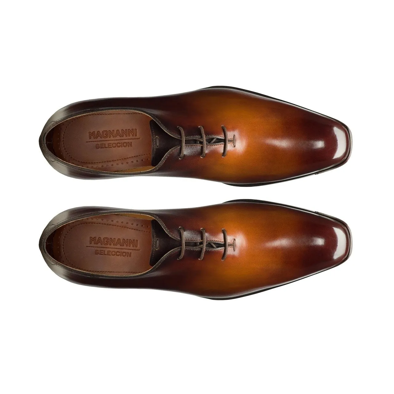 Men's Two-Tone Brown Leather Oxfords