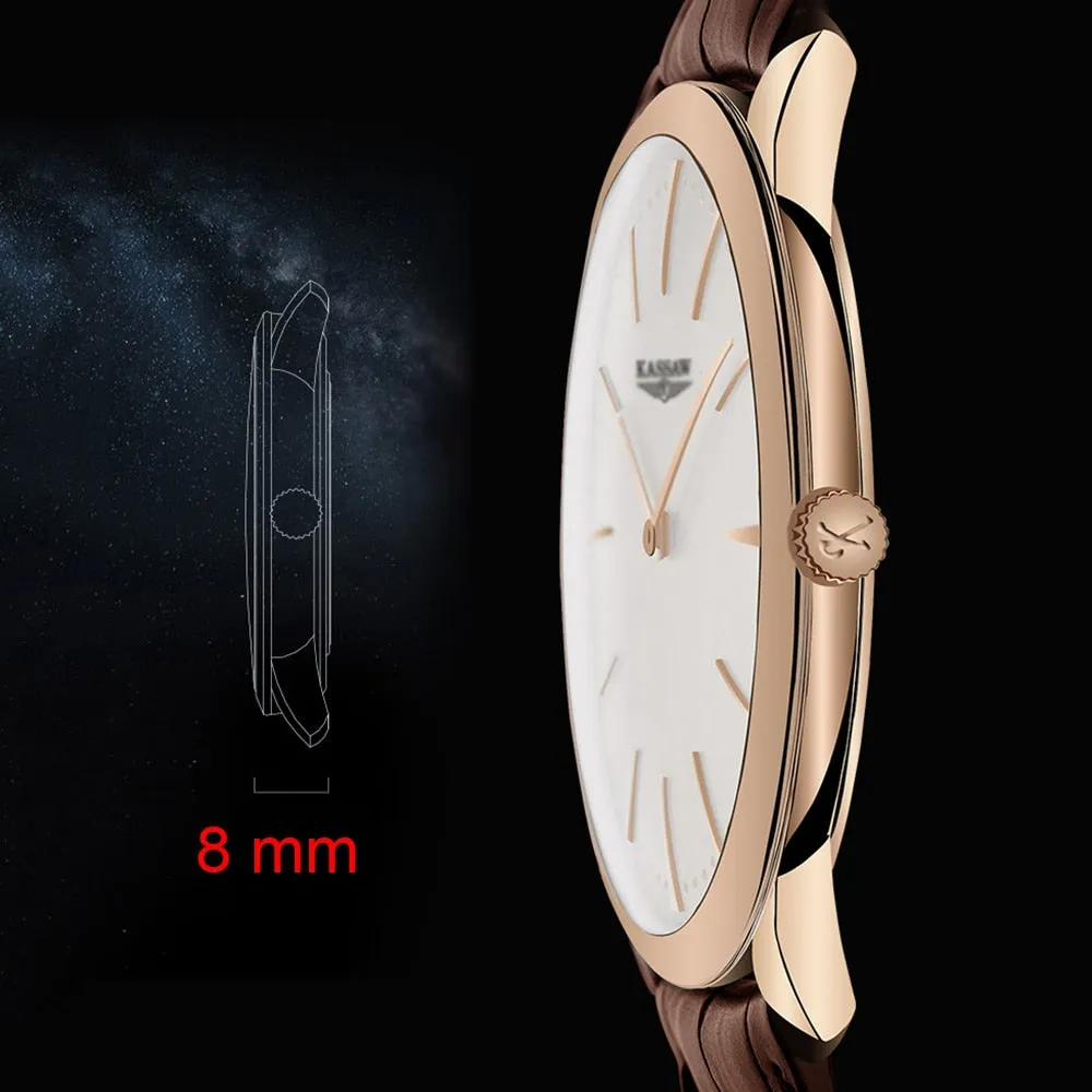 Men's Ultra-thin Stainless Steel Case Automatic Mechanical Wristwatch